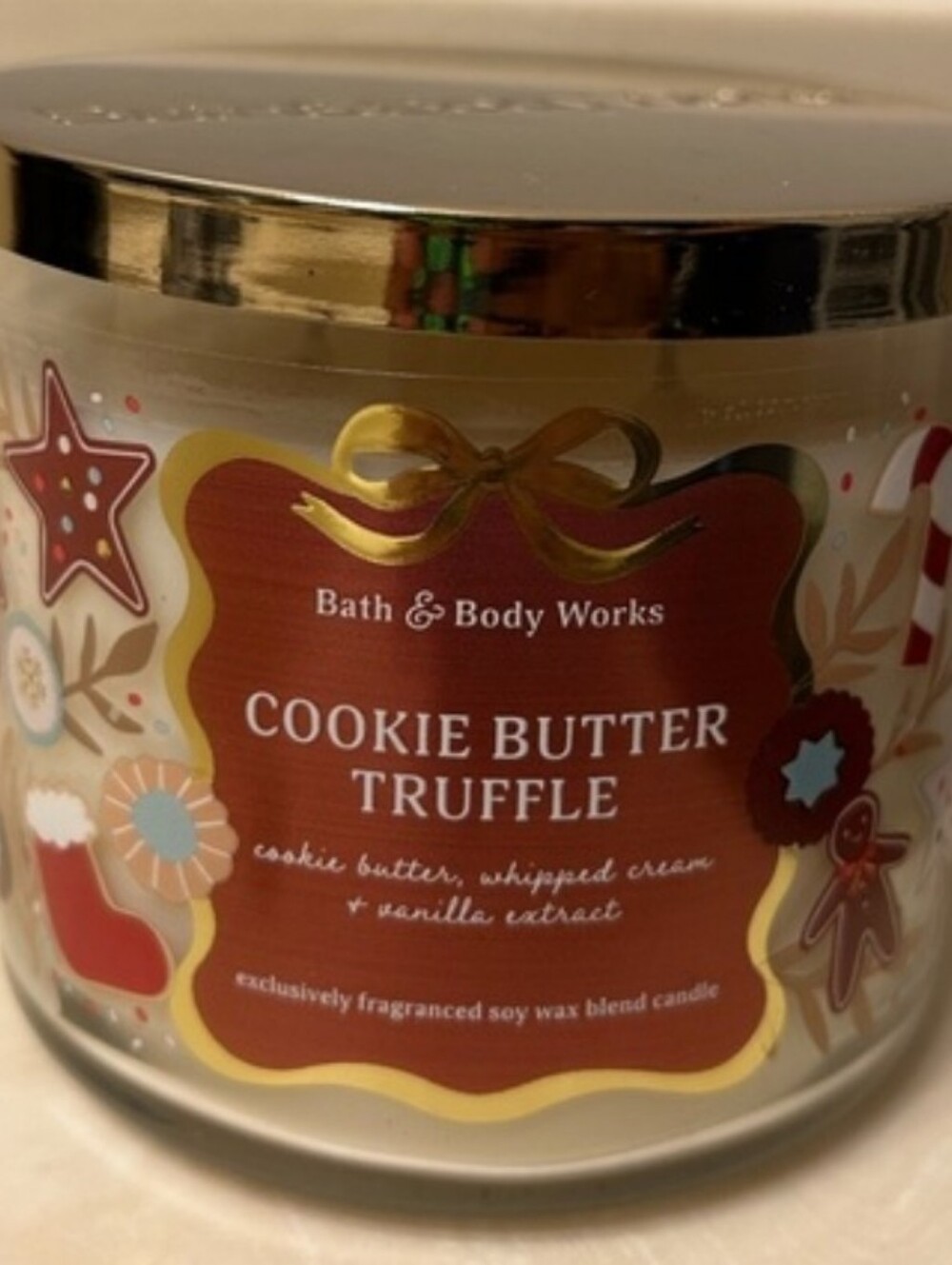 "COOKIE BUTTER TRUFFLE" Bath And Body Works 3 WICK